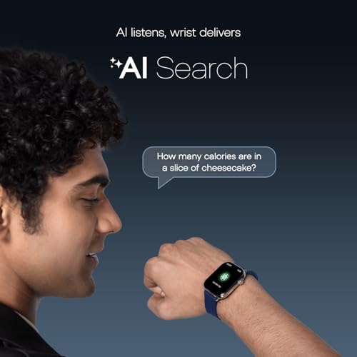 Noise Pulse 4 Max Smart Watch with AI Create (India's 1st Ever with Unlimited Watch Faces), AI Search, 1.96" AMOLED Display, Functional Crown, Premium Metallic Finish, Health Suite (Elite Black)