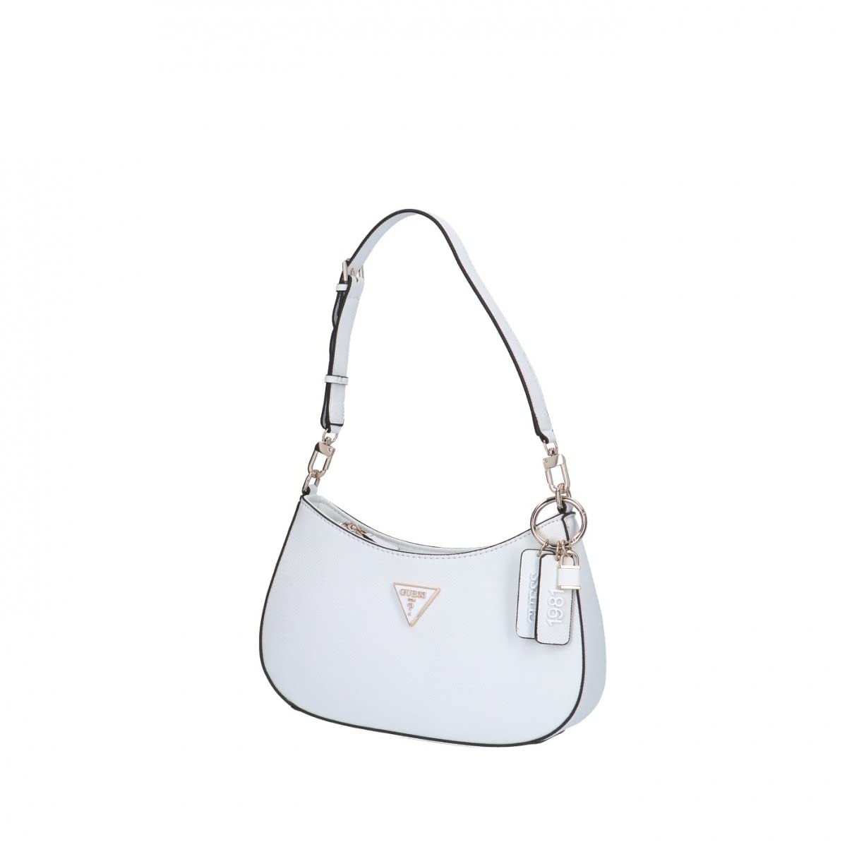 Guess Women's White Pu Solid Shoulder Bag