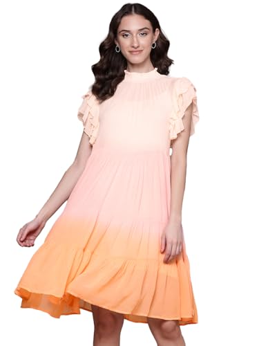 Label RITU KUMAR Multi Color Anza Ombre Shift Dress with Camisole