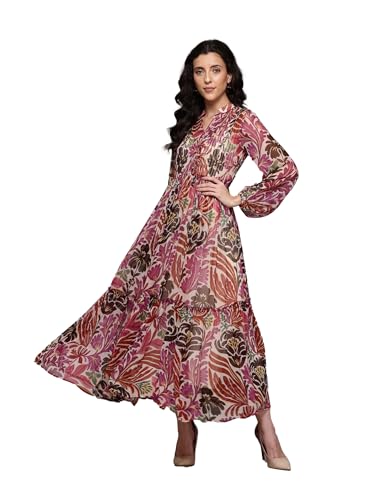 Label RITU KUMAR Multi Color Felix Long Dress with Camisole
