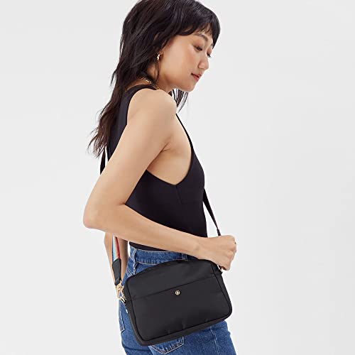 Accessorize London Women's Black Camera Sling Bag| sling bag for woman latest |crossbody bag for women stylish |Shoulder/Crossbody Bag for Women with Adjustable Sling Srap