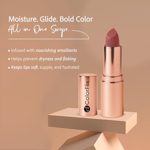 ColorFlix Luxe Matte Lipstick Rich Velvet Finish, High Pigment, Long Lasting, Lightweight- Nude Brown,3.5g