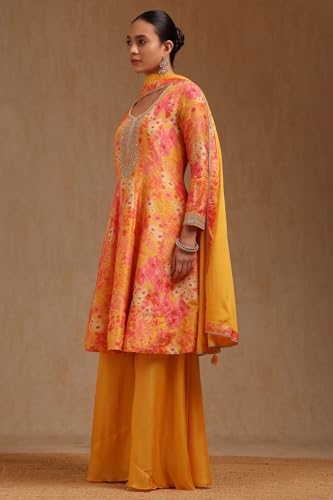 Soch Women's Dola Silk Salwar Suit Set (SMUA5CD2310_Mustard