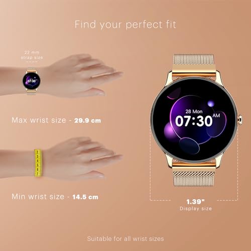 Noise Twist Go Round dial Smartwatch with BT Calling, 1.39" Display, Metal Build, 100+ Watch Faces, IP68, Sleep Tracking, 100+ Sports Modes, 24/7 Heart Rate Monitoring (Black Link)