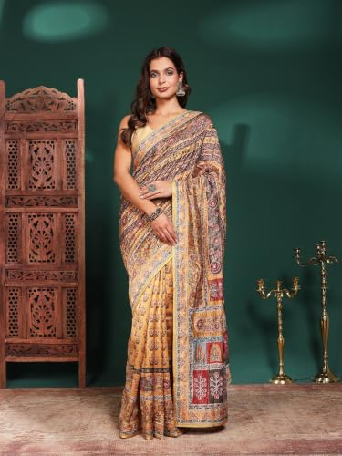 Meena Bazaar Women's Art Silk Saree | Elegant Designer Silk Saree | Soft Lightweight Traditional Ethnic Saree for Wedding, Festival, Party & Special Occasions