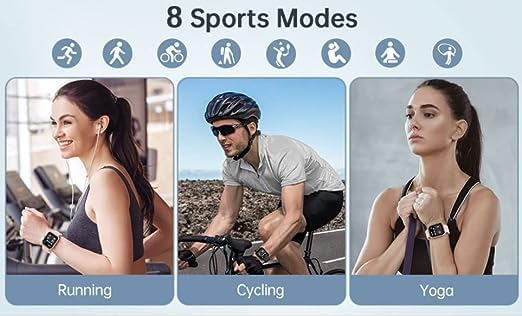 MARVIK Smart Watch for Kids Boys Men Women Girls D20 Plus 2025 Waterproof Fitness Band for Android iOS – Sports Tracker, Sleep & Heart Rate Monitor - Black