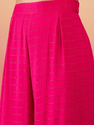 InWeave Women Fuchsia Empire Kurta with Sharara