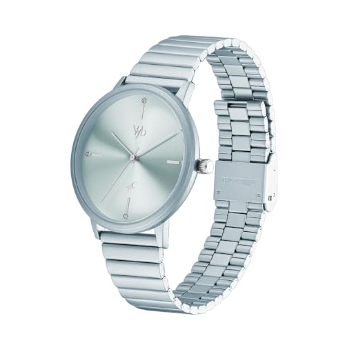 Fastrack Vyb Quartz Analog Light Blue Dial Stainless Steel Strap Watch for Women-FV60021KM03W