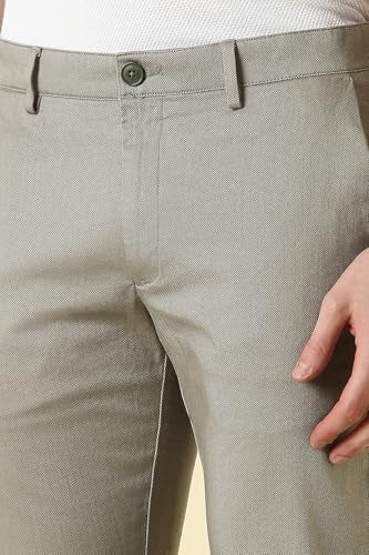 Men Beige Textured Casual Trousers
