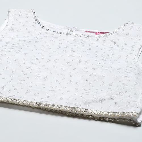 BIBA Girls PRINTED STRAIGHT KID(KWWHITE BLOOMS5769_WHITE_9)