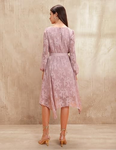 U.S. Polo ASSN. Women Floral Lace A-Line Dress (UWAW25DRS197_Pink_M)