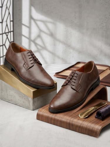 Bata CUZCO Derby Men Formal Lace-up Derby Shoes - Dark Brown (6 UK) (8214298)