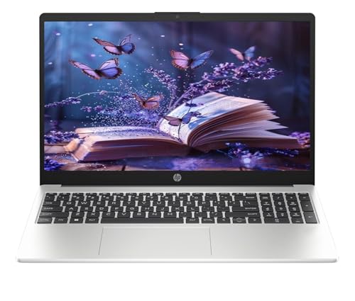 HP 15 (2025), AMD Ryzen 3 7335U Quad Core - (8 GB DDR5/512 GB SSD/AMD Radeon Graphics/Windows 11 pro) Thin and Light Business Laptop/15.6" FHD Display/Turbo Silver/1.5 kg/MSO 2024 / Copilot Key AI PC