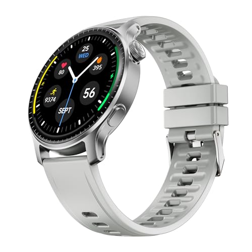 boAt Ultima Prime smartwatch with 1.43” AMOLED Display, AOD, Personalized Fitness Nudges, Functional Crown,100+ Sports Modes, Create Your Own Watchface, smartwatch for man and Woman (Silver Mist)