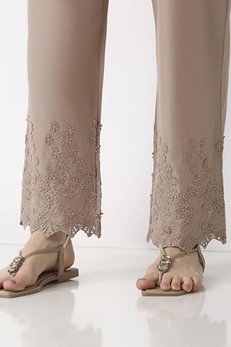 BIBA Women Nude Cotton Comfort Pants_XL