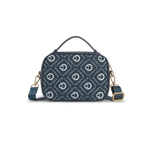 Caprese Florida Small Sling Bag for Women with Adjustable & Detachable Strap for Comfortable Wear | Zipper Closure | Versatile Handbag for Everyday Use, Travel, and Special Occasions (Navy)