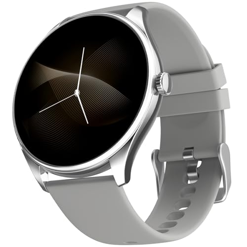Noise Twist 2 Smart Watch with 1.43” AMOLED Screen, AI Search & Voice Assistant, Bluetooth Calling, Stainless Steel Back, 7-Day Battery, 100+ Watch Faces, Health Suite, IP68 (Cloud Grey)