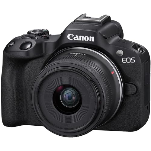 Canon EOS R50 Mirrorless Camera with 18-45mm Lens (Black) Bundle with 64GB Extreme PRO UHS-I SDXC Memory Card + Canon 200ES EOS Shoulder Bag (3 Items)