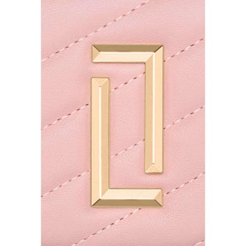 Lavie Zipper Diagonal PU Women's Casual Wear Wallet (Pink, Small)