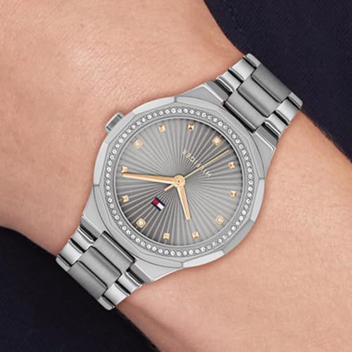 Tommy Hilfiger Piper Qtz Analog Grey Round Dial Grey Stainless Steel Watch for Women - NTTH1782727