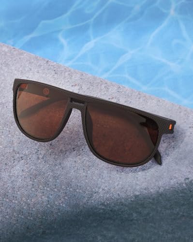 Carlton London Brown with Orange Toned Brown Polarised Lens Sunglass for men