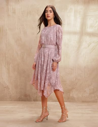 U.S. Polo ASSN. Women Floral Lace A-Line Dress (UWAW25DRS197_Pink_M)
