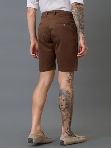 Giordano Men Brown Cotton Slim Fit Mid-Rise Cargo Shorts
