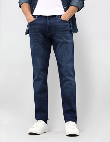 U.S. Polo Assn. Denim Co. Men's Brandon Slim Tapered Fit Blue Jeans (UDJEN1858_Blue_34)