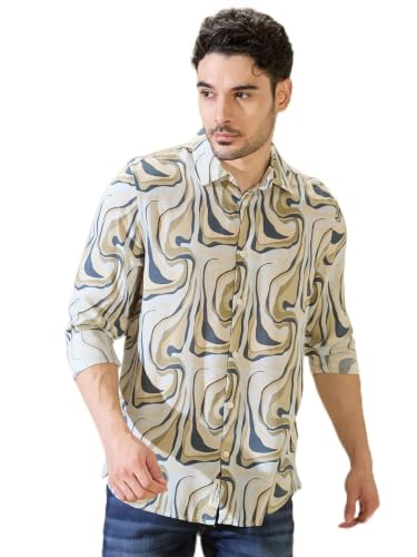 Being Human Blue Regular Fit Regular Collar Men's Shirt