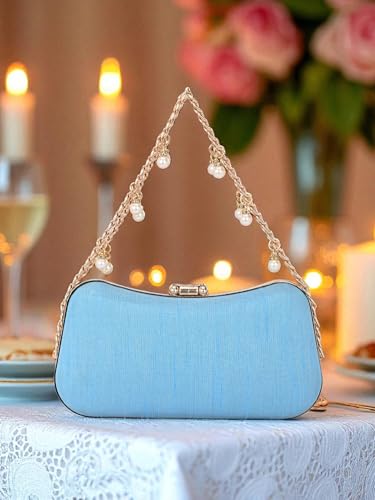 TOOBA Handicraft Women's Embellished Purse With Shoulder Strap| Evening Bag, Bridal Purse & Party Handbag | Wedding & Special Occasion Clutch