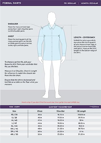 Symbol Premium Men's Wrinkle-Resistant Regular Fit Cotton Formal Shirt (SS23-SMP-FS-01_White_42)