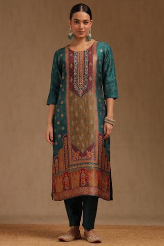 Soch Women's Brocade Salwar Suit Set (OWA5CD22377_Green