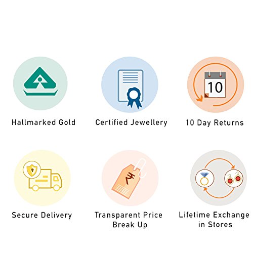 Joyalukkas 22K Gold Stud Earrings for Women, Yellow, Gold