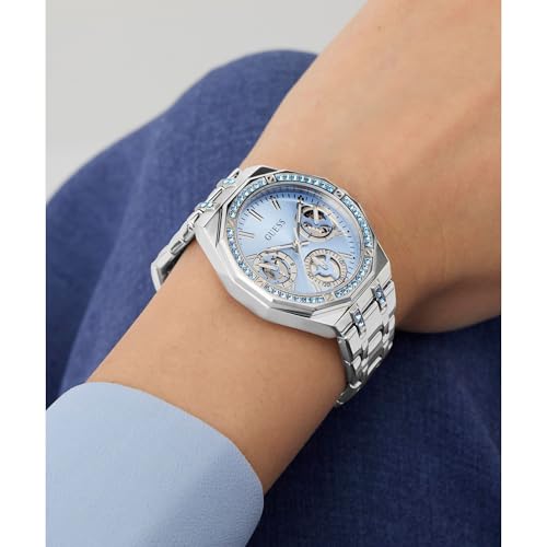 GUESS Ice Blue Round Dial Analog Women's Watch - GW1009L1