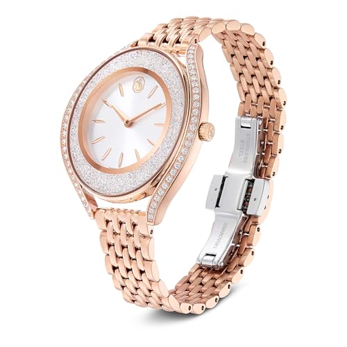 Swarovski Crystalline Aura Watch, Swiss Made, Metal Bracelet, Rose Gold Tone, Rose Gold-Tone Finish