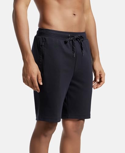 Jockey Men's Straight Fit Shorts (AM14_Black_X-Large)