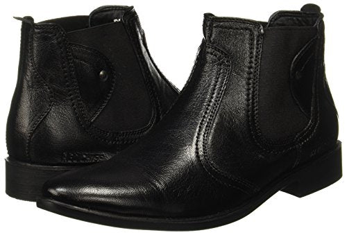 Red Chief Classic Chelsea| Men's Formal Low Ankle Boots | Black | PU Sole