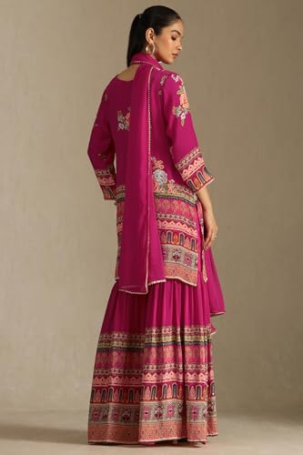 Soch Women's Crepe Salwar Suit Set (OWA5CD22210_Fuchsia