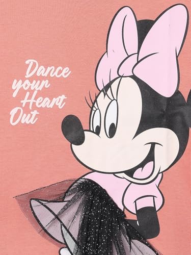 Max Girls Minnie Mouse Printed T-Shirt(Pink_2-3 Y)