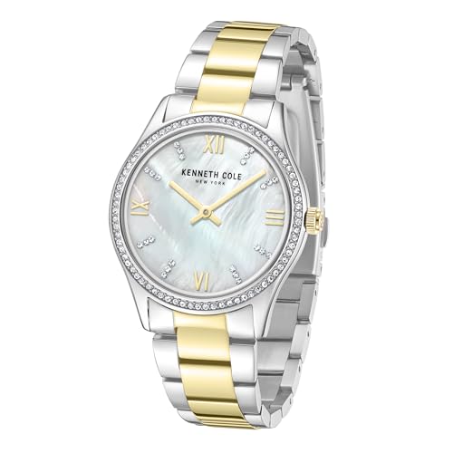 Kenneth Cole Quartz Analog Mother of Pearl Dial Stainless Steel Strap Watch for Women