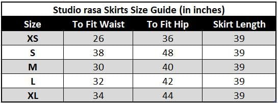 studio rasa Women's Dupion Hand Block Printed Bias Skirt for Wedding Festive (SKTC422RC12M_Purple_Medium)