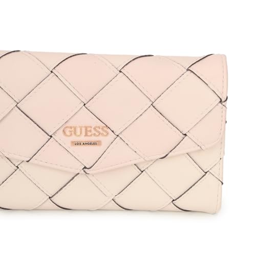 Guess Women's Pink Braided Wallet| Ladies Purse Handbags | Gift For Ladies
