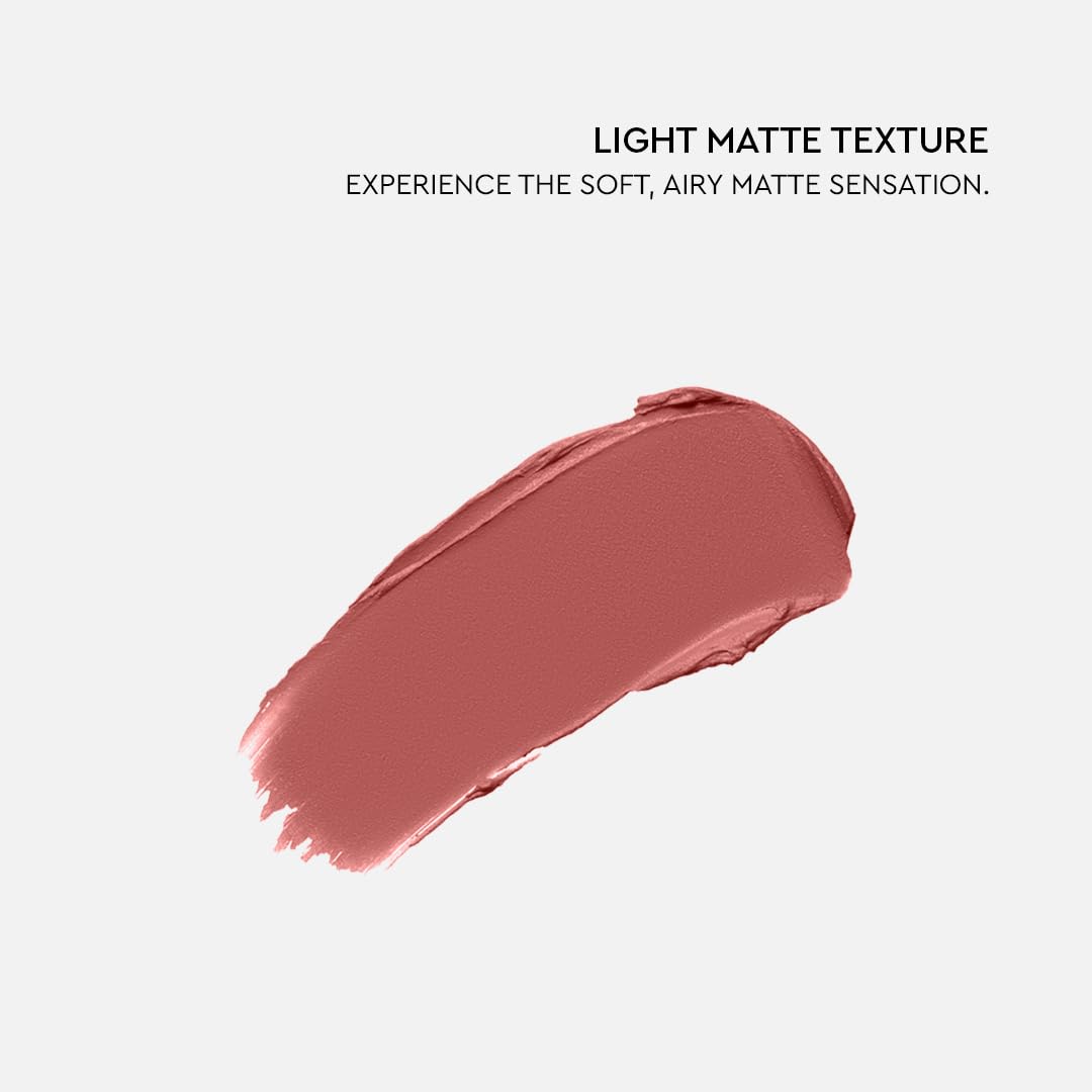 Kiro Non-Stop Airy Matte Liquid Lipstick - Peachy Nude (Warm Dusty Peach), 5ml | Super-Pigmented, Long-Lasting, hydrating | Waterproof, Smudge-Proof, Lightweight | Infused with Avocado & Apricot Oil