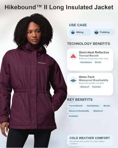 Columbia Women Hikebound II Long Insulated Jacket upto -10°c, 2XL, Hiking|Trekking