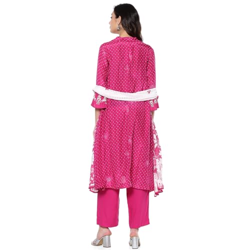 BIBA Women's Modal Kurta Sets (SKDBNDJ9608AW24PNK_Pink