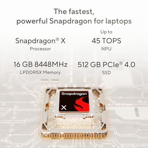 ASUS Zenbook A14, Snapdragon X Processor,(Qualcomm Adreno iGPU/16GB RAM/512GB SSD/Windows 11 Home/MS Office 365 Basic (1Year)*/14" FHD+ OLED/AI PC/Zabriskie Beige/0.98 kg),UX3407QA-QD258WS