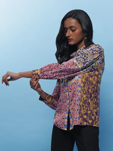 Label RITU KUMAR Purple Botanic Print Shirt