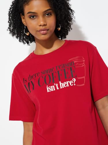 Max URB_N Women Oversized The Devil Wears Prada T-Shirt (Red_S)