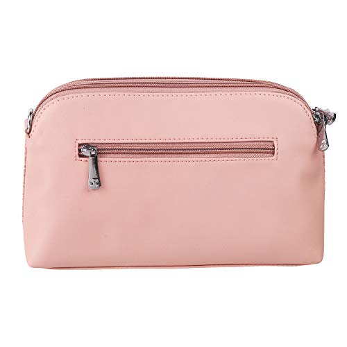 Mochi Womens Synthetic Pink Zip Top Sling (One Size)