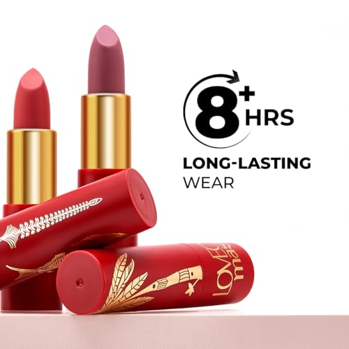 LoveChild Masaba 90s Drip Meetha (Mauve) Luxe-Matte Lipstick with Intense One-Swipe Color Payoff in High-Pigment HD Crème Matte Formula, 4gm
